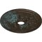 Ekena Millwork Rose and Ribbon Medallion (Canopies up to 4"), 23 5/8"OD x 4"ID x 1 1/2"P, Bronze Blue Patina CM23ROBBS - alternate 3